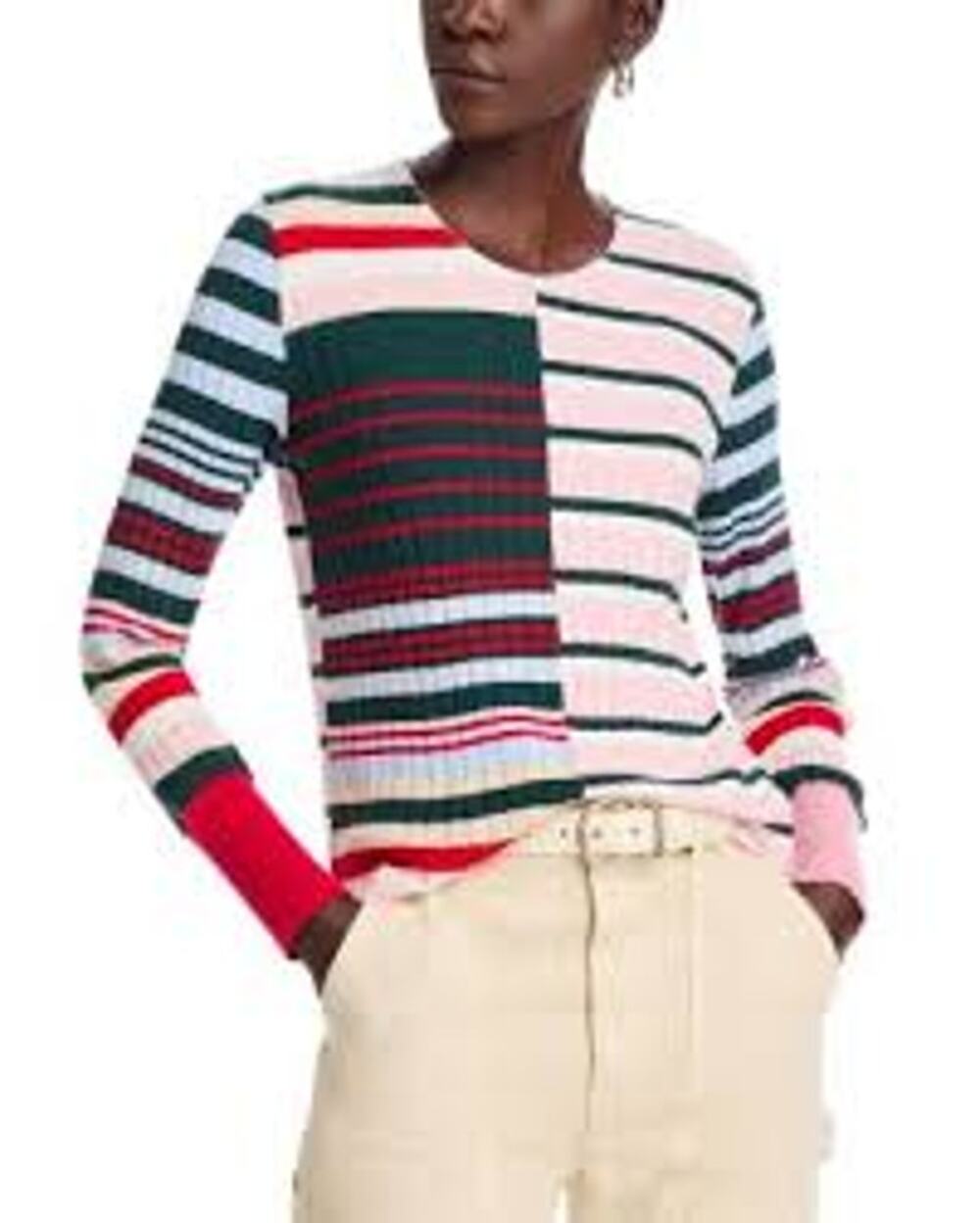 NWT $274 Aldo Martins Teide Sweater Multi color pink red blue